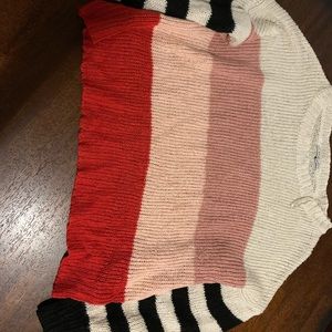 Yarn multicolored sweater oversized